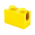 Brick, Modified 1 x 2 with Digger Bucket Arm Holder: {ярко жълт}