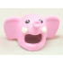 Minifigure, Headgear Head Cover, Costume Elephant with Black Eyes and White Tusks Pattern: {светло пурпурен}