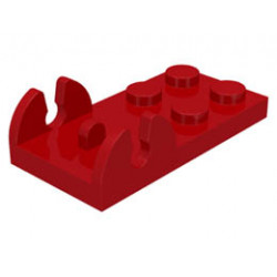 Hinge Plate 2 x 4 - Female (Digger Bucket Holder): {ярко червен}