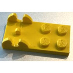 Hinge Plate 2 x 4 - Female (Digger Bucket Holder): {ярко жълт}