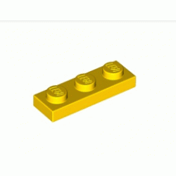 Плочка 1X3: {ярко жълт}