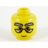Minifigure, Head Glasses with HP Dumbledore Pattern - Blocked Open Stud: {ярко жълт}