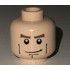 Minifigure, Head Male Brown Eyebrows, Black Cheek Lines and Chin Dimple, Smirk Pattern: {светло нуга}