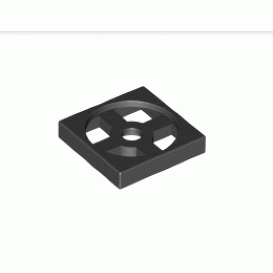 Въртяща се плочка 2X2, долна част: {черен}