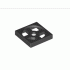 Въртяща се плочка 2X2, долна част: {черен}