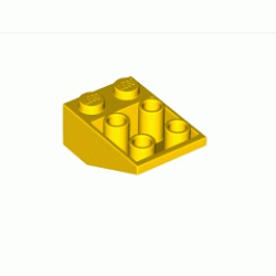 Покривна плочка 2X3/25° инверсна : {ярко жълт}