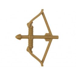 Minifigure, Weapon Bow, Recurve with Wide Flat Limbs, Arrow Drawn: {пясъчно жълт}