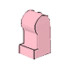 ляв крак: {светло червеникаво-виолетов }