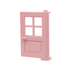 Door 1 x 4 x 5 with 4 Panes: {светло червеникаво-виолетов }
