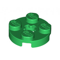 Плочка 2X2 кръгла: {тъмно зелен}