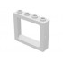 Window 1 x 4 x 3 Train - Hollow Studs: {бял}