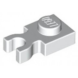 Plate, Modified 1 x 1 with U Clip Thick (Vertical Grip): {бял}