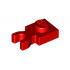 Plate, Modified 1 x 1 with U Clip Thick (Vertical Grip): {ярко червен}