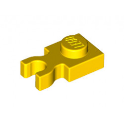 Plate, Modified 1 x 1 with U Clip Thick (Vertical Grip): {ярко жълт}