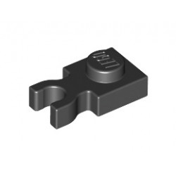 Plate, Modified 1 x 1 with U Clip Thick (Vertical Grip): {черен}