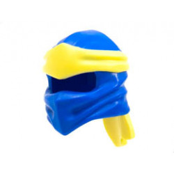 Minifigure, Headgear Ninjago Wrap Type 4 with Molded Bright Light Yellow Headband Pattern: {ярко син}