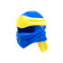 Minifigure, Headgear Ninjago Wrap Type 4 with Molded Bright Light Yellow Headband Pattern: {ярко син}