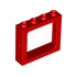 Window 1 x 4 x 3 Train - Hollow Studs: {ярко червен}