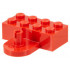 Brick, Modified 2 x 4 with Coupling, Male - Raised Pin and Curved Wall: {ярко червен}