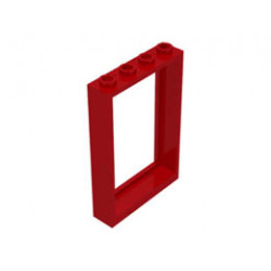 Window 1 x 4 x 5 with Hollow Studs: {ярко червен}