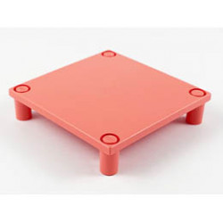 Scala Platform / Table 7 x 7 x 1 1/3 with 4 Legs: {ярко червеникаво-оранжев}