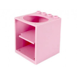 Container, Cupboard 4 x 4 x 4 with Elliptical Hole for Sink : {светло червеникаво-виолетов }