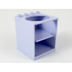 Container, Cupboard 4 x 4 x 4 with Elliptical Hole for Sink : {светло синьо-виолетов}