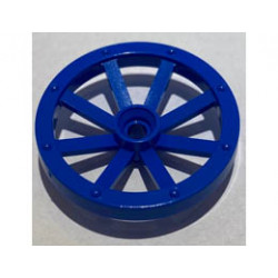 Wheel Wagon Large 33mm D., Hole Round for Wheels Holder Pin: {ярко син}
