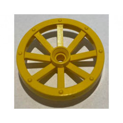 Wheel Wagon Large 33mm D., Hole Round for Wheels Holder Pin: {ярко жълт}