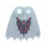 Minifigure Cape Cloth, Scalloped 6 Points with Black Bat and Copyright Symbol (©) Pattern: {сив}