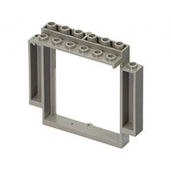 Door, Frame 2 x 8 x 6 Swivel with Bottom Notches: {тъмно сив}