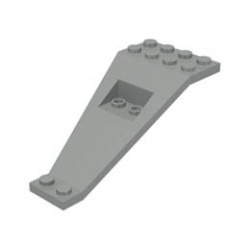 Wing Plate Bi-level 8 x 4 and 2 x 3 1/3 Down: {сив}