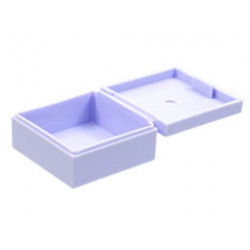 Container, Box 3 1/2 x 3 1/2 x 1 1/3 with Hinged Lid: {светло синьо-виолетов}