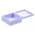 Container, Box 3 1/2 x 3 1/2 x 1 1/3 with Hinged Lid: {светло синьо-виолетов}