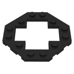 Plate, Modified 6 x 6 Octagonal with 4 x 4 Open Center: {черен}