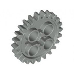 Technic, Gear 24 Tooth (2nd Version - 1 Axle Hole): {сив}