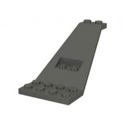 Wing Plate Bi-level 8 x 4 and 2 x 3 1/3 Up: {тъмно сив}