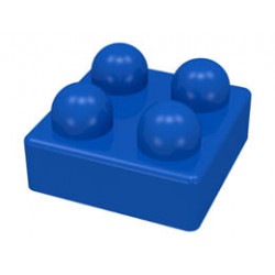 Primo Brick 2 x 2: {ярко син}