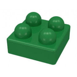 Primo Brick 2 x 2: {тъмно зелен}