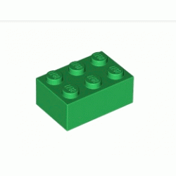 Тухличка 2X3: {тъмно зелен}