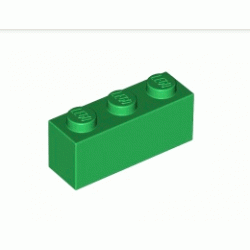 Тухличка 1X3: {тъмно зелен}