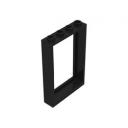 Window 1 x 4 x 5 with Hollow Studs: {черен}