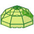 Windscreen 10 x 10 x 4 Octagonal Canopy: {прозрачно флуорисциращо зелен}