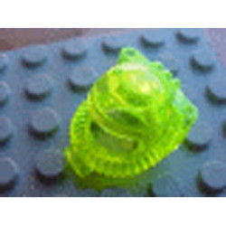 Minifigure, Headgear Helmet Space / Town with Breathing Hose: {прозрачно флуорисциращо зелен}