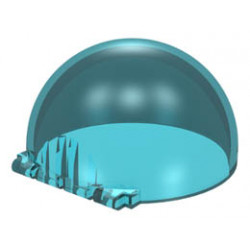 Windscreen 6 x 6 x 3 Canopy Half Sphere with Hinge : {прозрачно светло син}