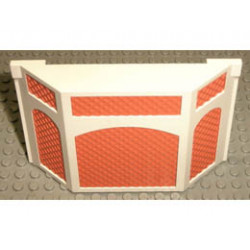 Scala Window Bay Seat 13 x 3 x 7 1/3 with Salmon Panes: {бял}