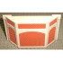 Scala Window Bay Seat 13 x 3 x 7 1/3 with Salmon Panes: {бял}