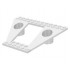Wing Plate Bi-level 12 x 9 x 2 1/3 : {бял}