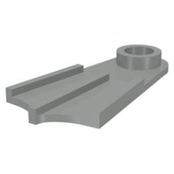 Minifigure Footgear Flippers, 2 on Sprue: {сив}