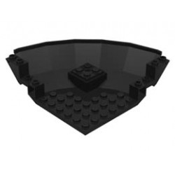 Panel 10 x 10 x 2 1/3 Quarter Saucer Base: {черен}